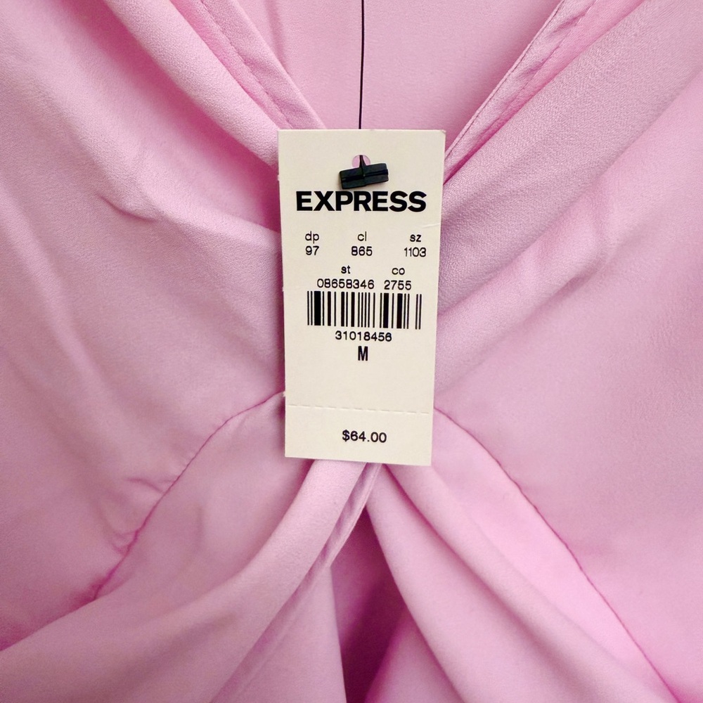 Express Pink Ruffled Blouse - Picture 3 of 4